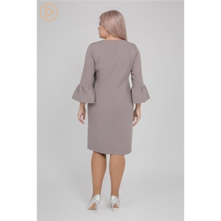Women's dress, size 56, gray color-5