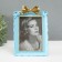 Photo frame Polystone 10x15 cm "Golden Bant" Blue 20x13.5x3 cm