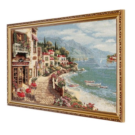 Tapestry "Restaurant on the Embankment" 66x38 cm frame mix-5