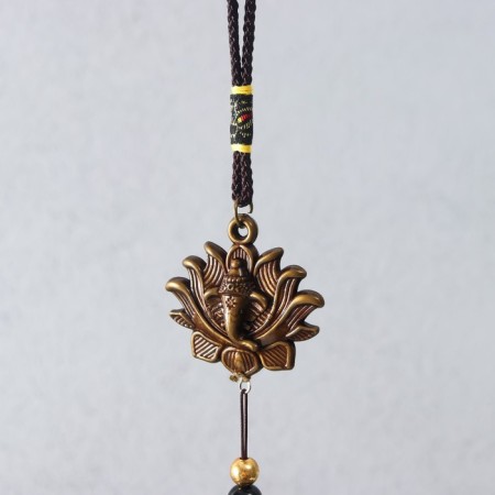 Wind Music Metal "Ganesha in the lotus" 6 bells 65 cm-1