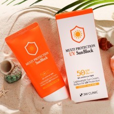 Facial Sunscare, 3W Clinic Multi Protection UV Sun Block SPF50+/PA, 70 ml