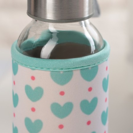 A glass bottle in a Vanilla cover, 300 ml, h = 17 cm, MIX drawing-4