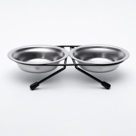 A set of 2 bowls on a stand, 2 x 100 ml, black stand-1
