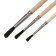 Set of protein brushes 3 pieces, calligrata No. 2 (round No. 2, 3, 4), wooden handle