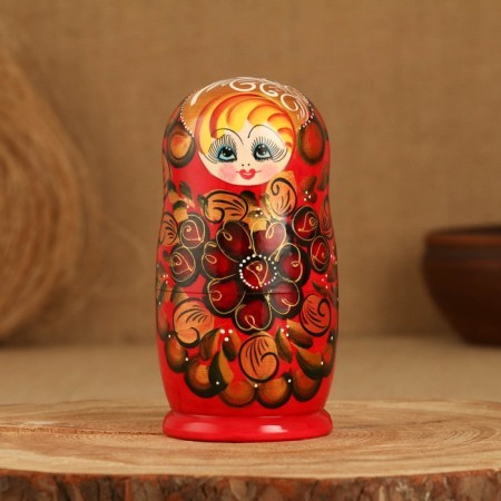 Matryoshka 5 puppet "ala" buds, 14-15cm, manual painting.-2