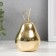 Souvenir ceramics, metal "Golden pear with a branch" 7x7x12.5 cm