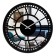 Wall clock, interior: loft, silent, d-32 cm, black