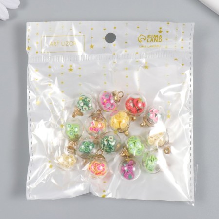 Decor for creativity glass, plastic "Fruit in the ball" MIX 2x1.8 cm-4
