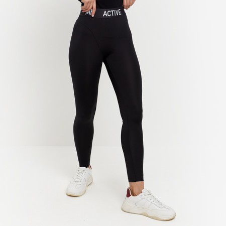 Female leggings, black color, size 48