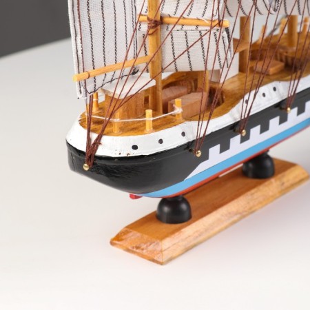 Arkham ship four -masted with white sails, 24*5*23cm-3
