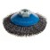 Brush for Ushm Zubble 35265-100_z02, "plate", twisted, steel, 0.3 mm, 100 mm x M14