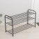 Shoe stand, 3 shelves, 81 × 32.5 × 48.5 cm, black color