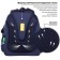 Backpack 2 departments, 36x28x14 cm, Brauberg Kids Standard Spaceman, luminous