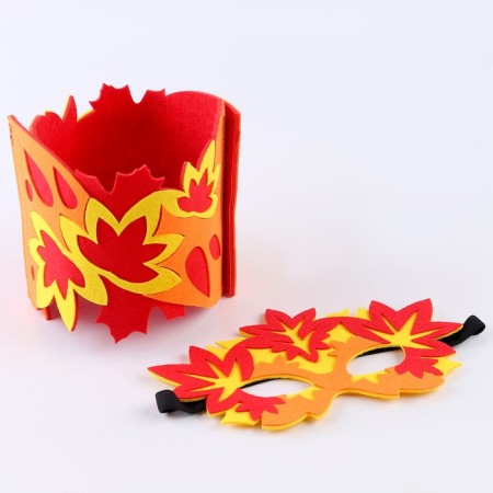 Carnival set "Autumn Joy": Mask and Bracelets-7