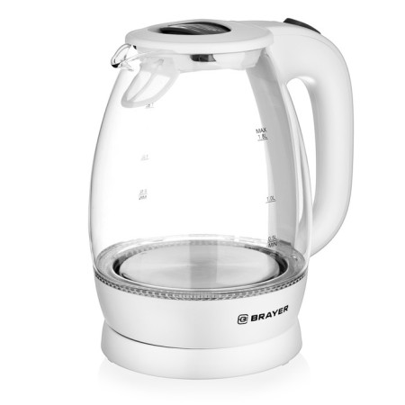 Electric kettle Brayer 1013BR-WH, glass, 1.8 l, 2200 watts, white-8