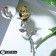 Brooch "Flower" rose, white color in silver-gold