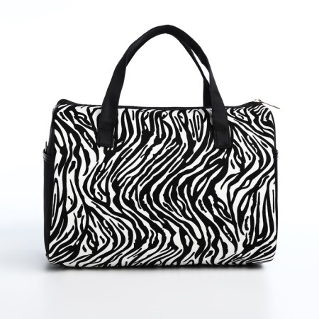 Cosmetic bag with lightning, black/white color-1