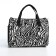 Cosmetic bag with lightning, black/white color