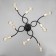 Ripley chandelier 8he27 40w black and gold 60x60x40 cm