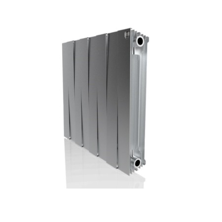 Bimetallic radiator Royal Thermo Pianoforte/Silver Satin, 500 x 100 mm, 8 sections, chrome