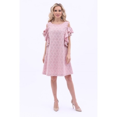 Women's dress, size 46, pink color-1