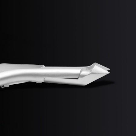 Manicure nippers for the cuticle Premium Satin, ergonomic, 9.3 cm, blade length - 7 mm, silver color-10