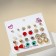 Pusets 12 pairs "Yummy" and flowers, colored in gold