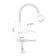 ACCOONA A84850 kitchen mixer, single -leaf, flexible surge, silumin, chrome