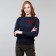 Female sweatshirt, dark blue color, size 42 (s)