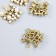 Decor for creativity Metal, plastic "Pearl tree" set 4 pcs for bronze 2.4x2.2 cm