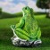 Garden figure "Frog with a frog" 30x22cm