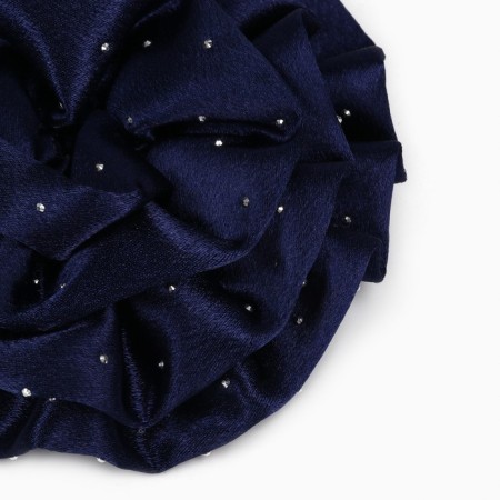 Outlet. Bant for hair on elastic band, 11 cm, dark blue, kitty Marie-1