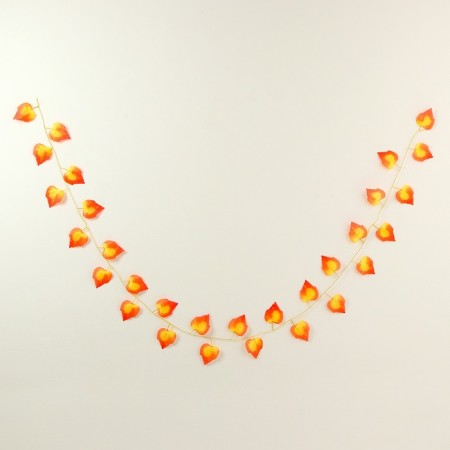 Decor "Girland from the leaves" Length: 2.4 m, width: 23 cm, yellow-red color-1