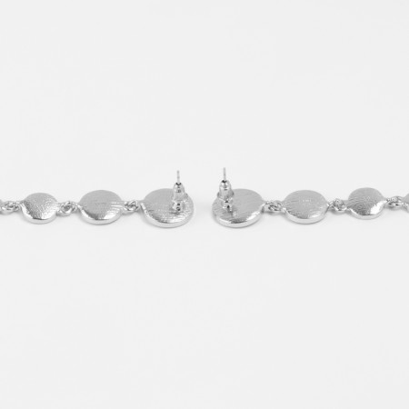 Earrings Assorted "Geometry" circles, color silver-2