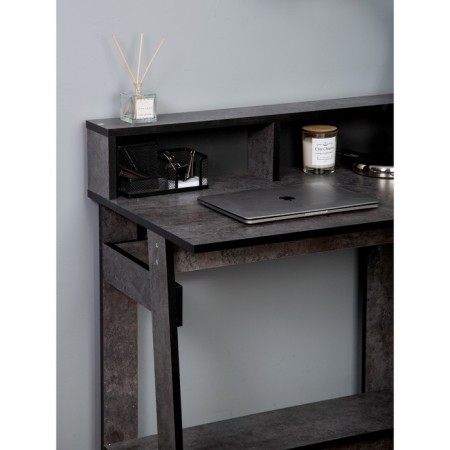Universal Tokyo table, 780 × 504 × 900 mm, color cement dark prayer / black edge-3