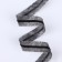 Bloss ribbon with a cassation, 15 mm × 10 m, color gray color