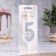 Candle for Cake "Super Blood", 10.4 cm, number "5", silver sparkle