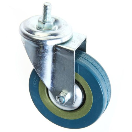 Furniture wheel, d = 75 mm, with a foot, gray