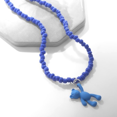 Pendant "Bear" toy, blue color, 45 cm