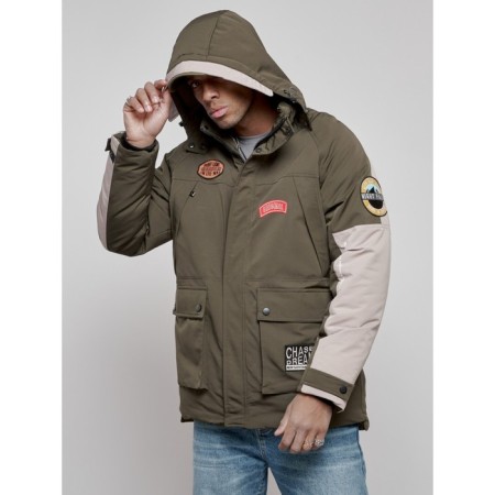 Male Winter jacket, size 52, khaki color-3