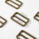The buckle is regulatory, two -sided, the inner width is 38 mm, the thickness is 3.5 mm, 5 pcs, the color is bronze