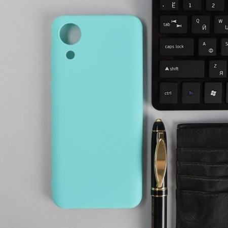PERO cover for Samsung A03 Core, silicone, turquoise