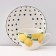Service Porcelain Tea Daulay "Lemon", 12 objects: 6 cups 250 ml, 6 saucer d = 15.5 cm, white color