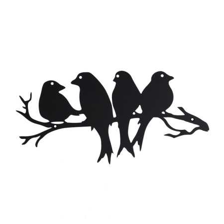 Panel "Swallows" Black, 39.1x19cm-1