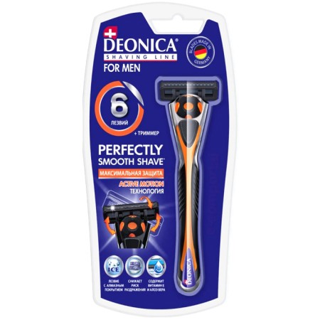 DEONICA For Men -Maxim Protection, 6 blades, with a replaceable cassette