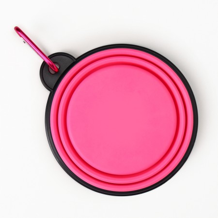 Silicone bowl, folding, 250 ml, 13 cm, pink 6253509-8