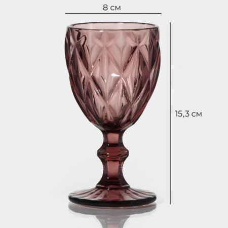 Magistro glass glass “cruise”, 250 ml, 8 × 15.3 cm, pink color-2
