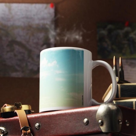 Mug "From February 23. The sky in the clouds ", with application-2