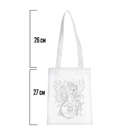 Shopper bag, coloring "Dragon, fantasy"-1