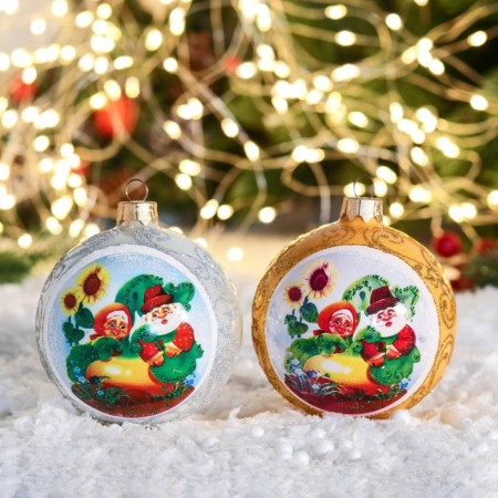 New Year's ball "Tales" 8 cm, mix